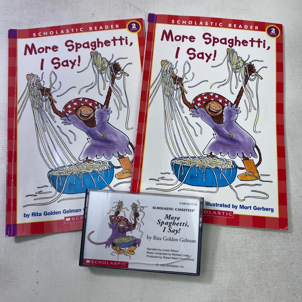 Scholastic More Spaghetti I Say Book & Cassette Lot Rita Golden Gelman Level 2